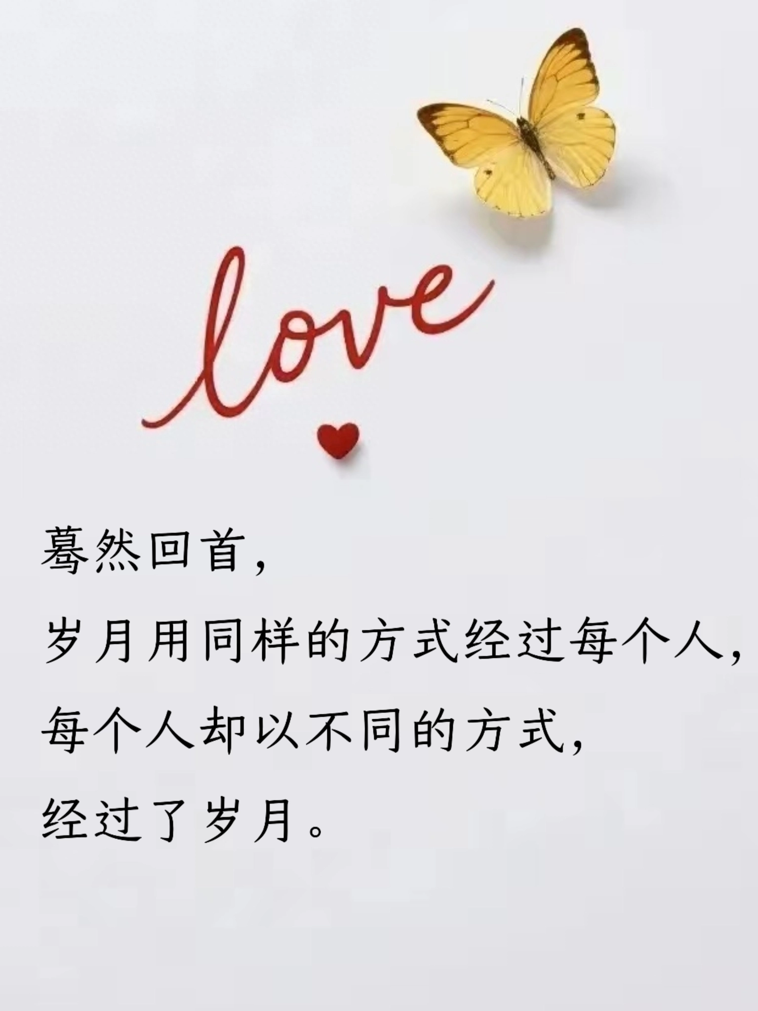 岁月用同样的方式经过每个人，每个人却以不同的方式，经过了岁月。